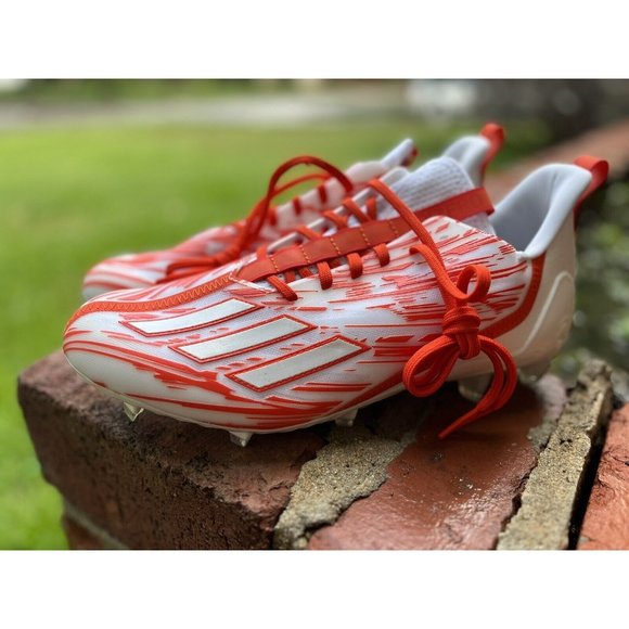 Adidas Adizero Football Cleats Mens Size 13.5 Orange White Shoes HP8748 New main image 5